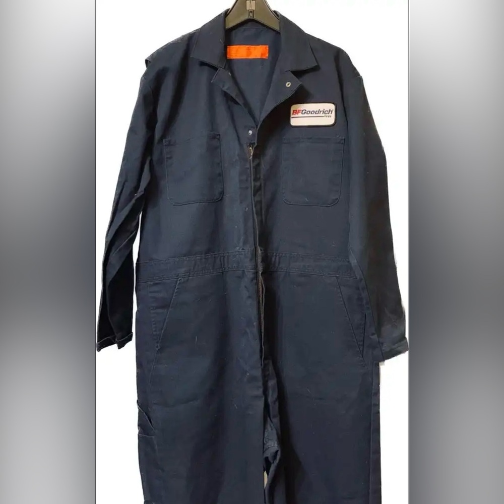 BF Goodrich Tire Men’s Coverall Red Kap Size 46 Regular Navy Blue